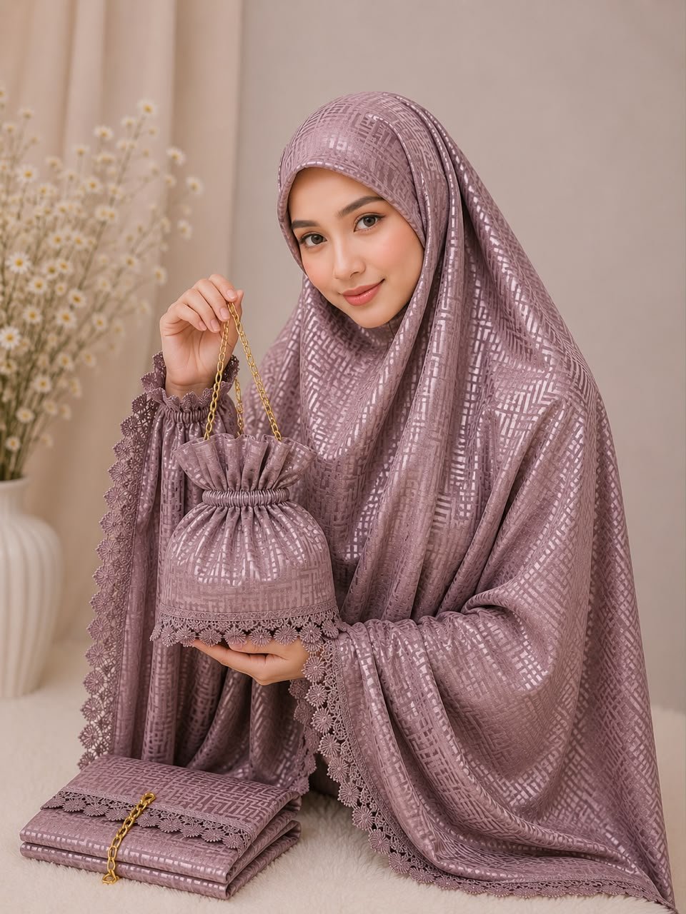 Telekung Sutra Fendi 01