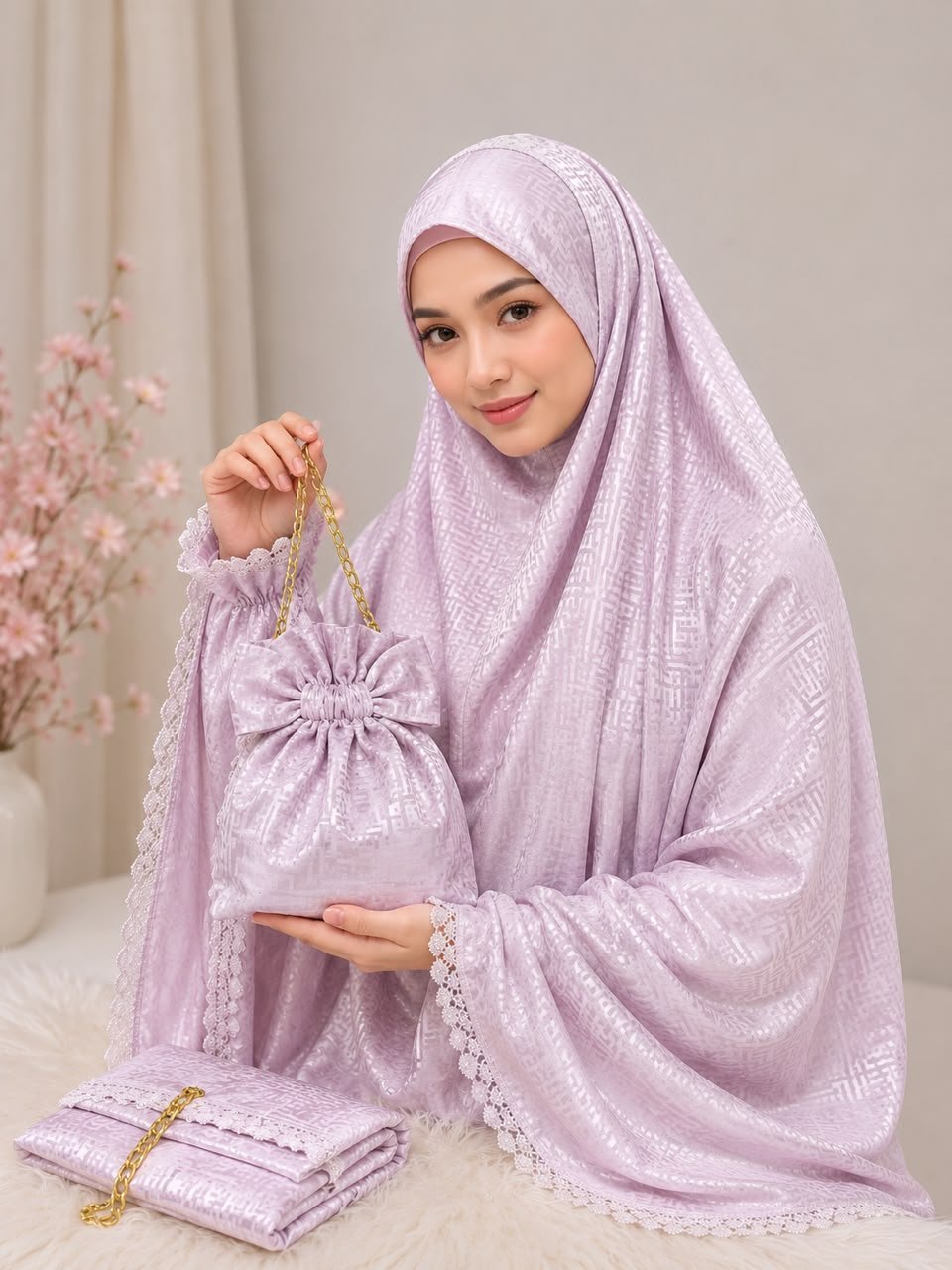 Telekung Sutra Fendi 02