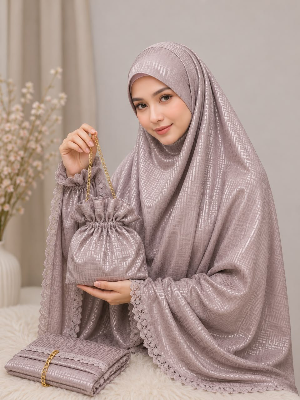 Telekung Sutra Fendi 03