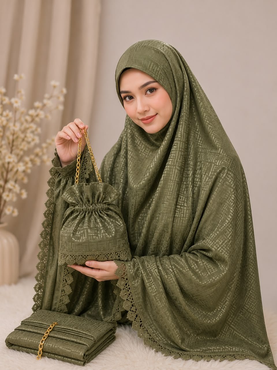 Telekung Sutra Fendi 11