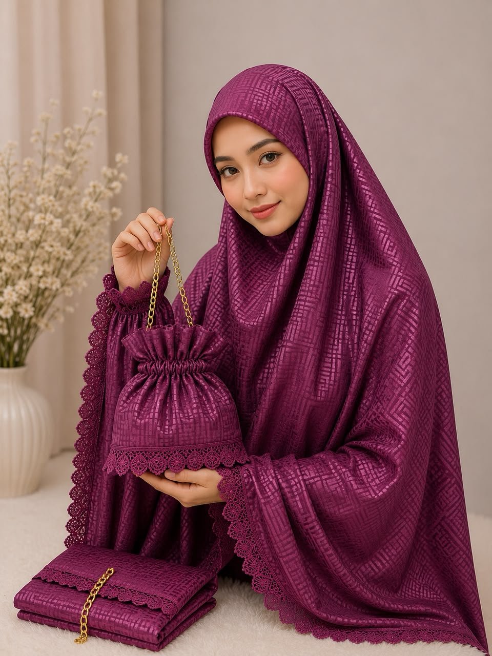 Telekung Sutra Fendi 05
