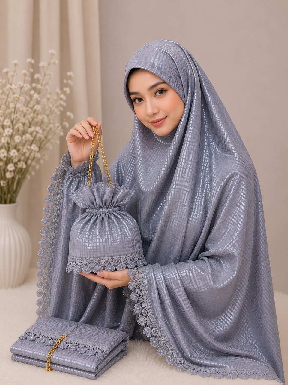 Telekung Sutra Fendi 06