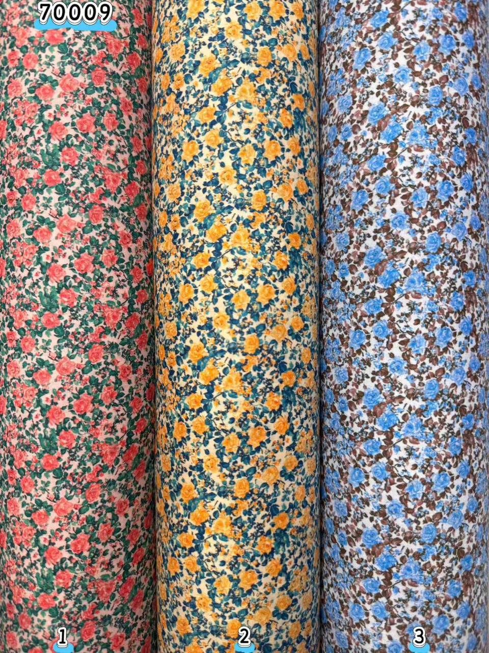 Kain kapas cotton Vietnam, kod 70009, pilihan warna mengikut nombor dalam foto
