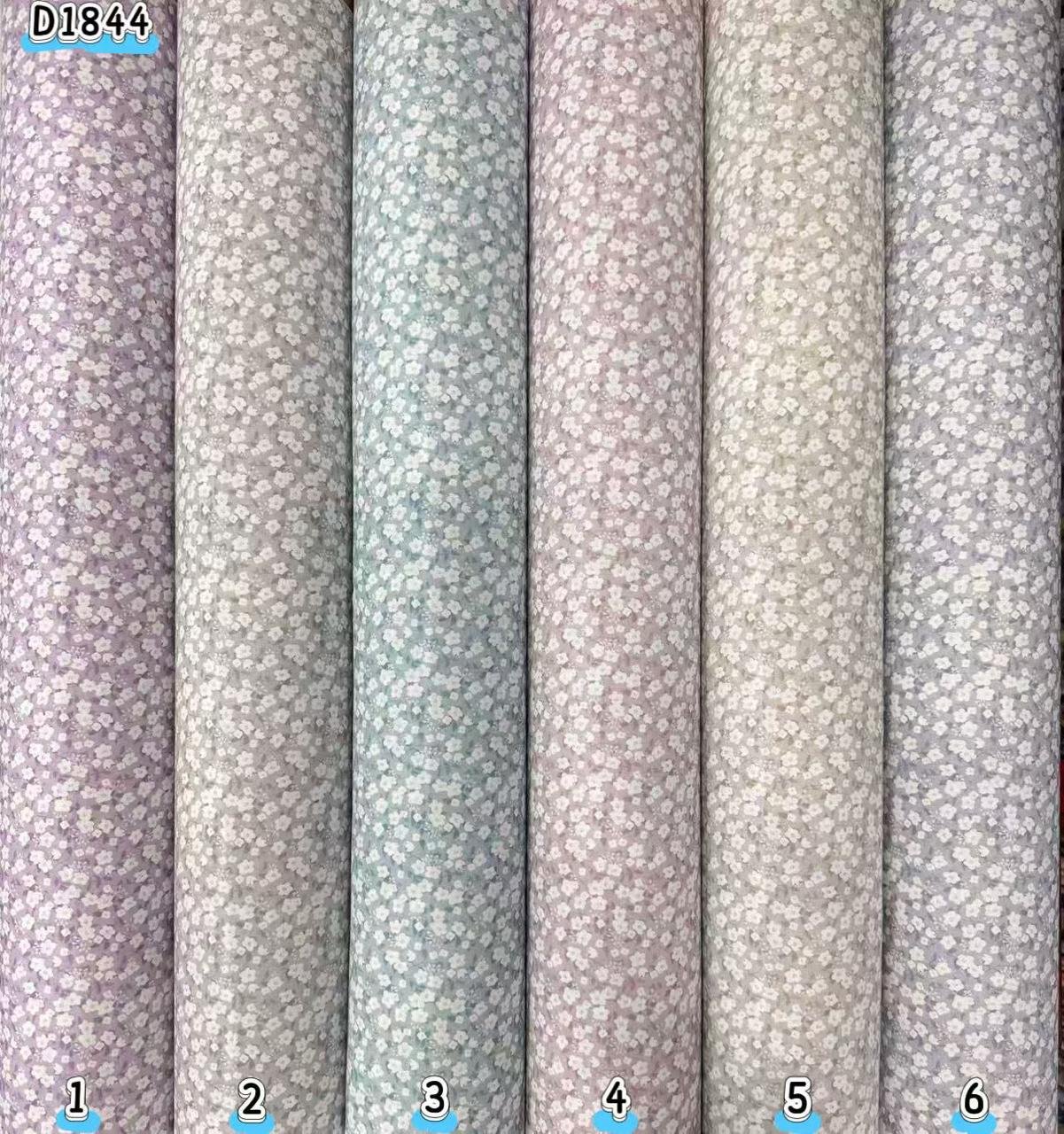 Kain kapas cotton Vietnam, kod D1844, pilihan warna mengikut nombor dalam foto