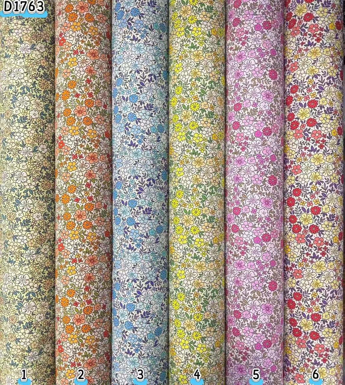 Kain kapas cotton Vietnam, kod D1763, pilihan warna mengikut nombor dalam foto